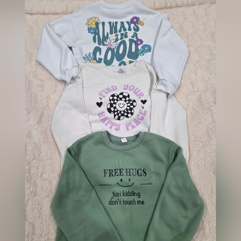 Kids Graphic Tees - White and Green